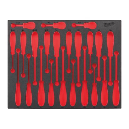 Afbeeldingen van MILWAUKEE Foam inlay leeg t.b.v. 23-delige Tri-Lobe schroevendraaierset