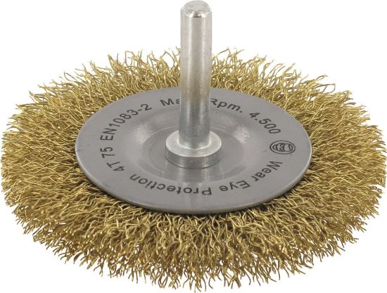 Afbeeldingen van ROTEC Stiftborstel gegolfd messingdraad 75X10X0,3MM