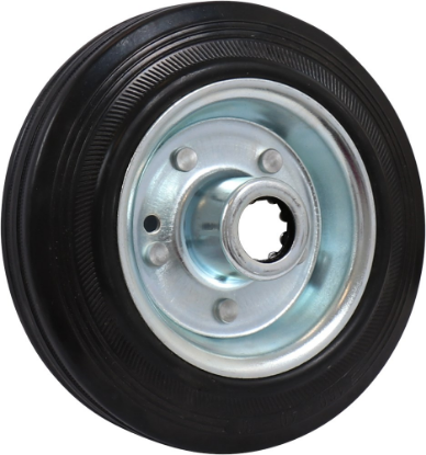 Afbeeldingen van KELFORT Wiel EV zwart rubber rollager en velg 160MM