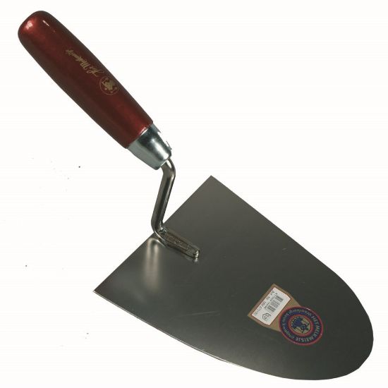 Afbeeldingen van MELKMEISJE Metseltroffel Arnhem model RVS links 180MM