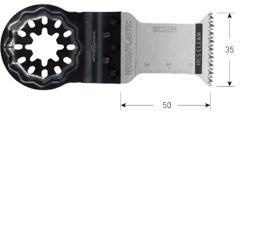 Afbeeldingen van ROTEC Invalzaagblad MTC35 HCS Starlock hout/plastic 35X50MM 10x