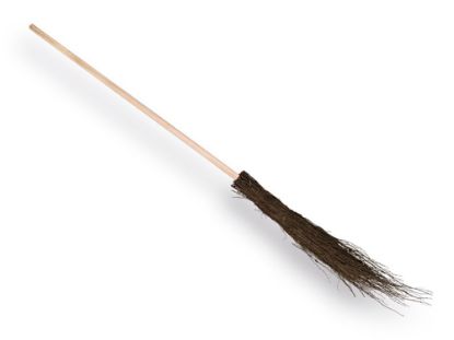 Afbeeldingen van Berken-/rijsbezem met steel 130X2,4CM