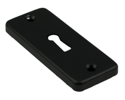 Afbeeldingen van Afdekrozet SLG type 4 RH recht zwart