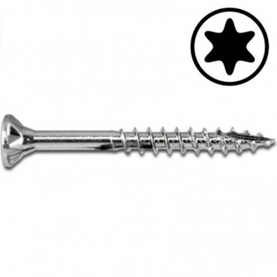 Afbeeldingen van WOFIX Spaanplaatschroef VZ T20 fijn 4X50/30MM