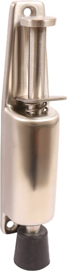 Afbeeldingen van OXLOC Deurvastzetter muur RVS mat met zwart buffer