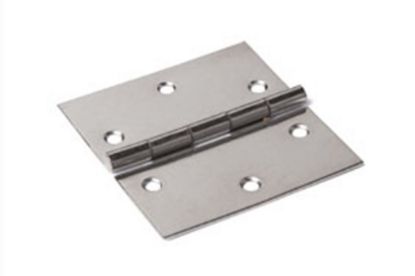 Afbeeldingen van Smalscharnier recht RVS + vaste pen 50X50MM