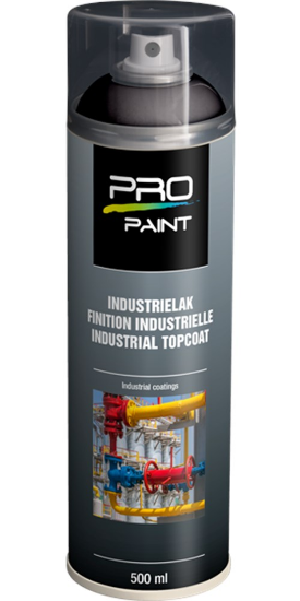 Afbeeldingen van PRO-PAINT Industrie lak / deklaag diepzwart RAL9005 HG 500ML