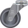 Afbeeldingen van KELFORT Zwenkwiel grijs EV rubber + boutgat 75MM