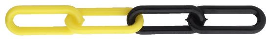 Afbeeldingen van DX Kunststof ketting zwart-geel 8MM