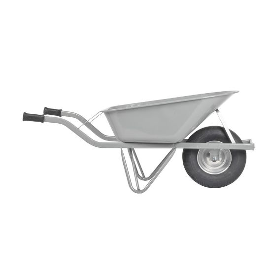 Afbeeldingen van MATADOR Kruiwagen M-092-L4-GST met glansstalen velg 80L 250kg