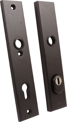 Afbeeldingen van OXLOC Veiligheidslangschild kerntrekbeveiliging + profielcilinder recht zwart PC92 38-42MM