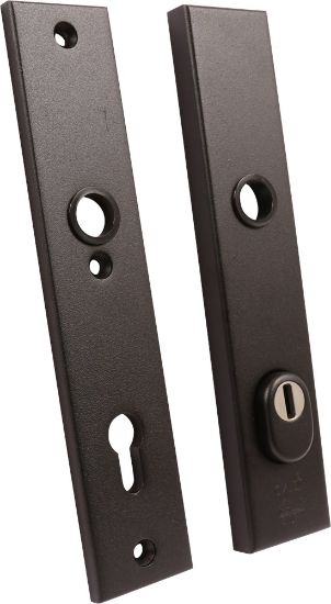 Afbeeldingen van OXLOC Veiligheidslangschild kerntrekbeveiliging + profielcilinder recht zwart PC92 38-42MM