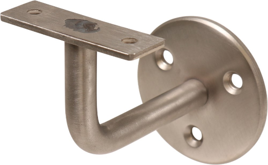 Afbeeldingen van OXLOC Leuninghouder vlak RVS opschroevend 3-gats