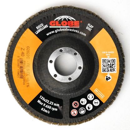 Afbeeldingen van GLOBE Lamellenschijf G2822-C RVS Z40 125X22,2MM