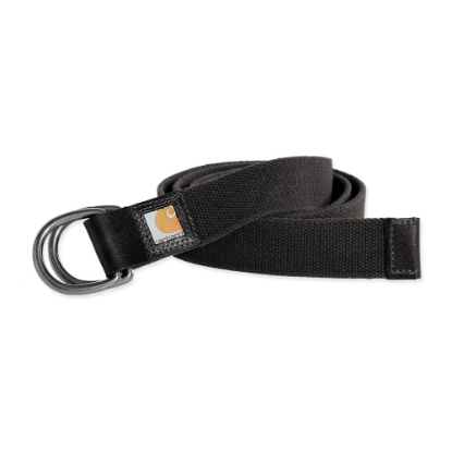 Afbeeldingen van CARHARTT Nylon riem met dubbele D-Ring gesp A0005665 zwart XS-S