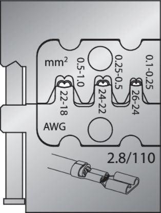 Afbeeldingen van GEDORE Krimpbek t.b.v. vlakke steekcontacten 2,8 0,1-1MM²
