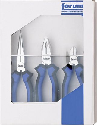 Afbeeldingen van Tangenset verchroomd met kunststofmantel 3x