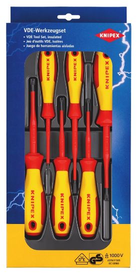 Afbeeldingen van KNIPEX Schroevendraaier set VDE 002012V05 6x