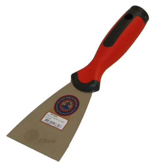 Afbeeldingen van MELKMEISJE Plamuurmes RVS 2K-softgrip 80MM