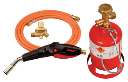 Afbeeldingen van Cilinder propaan 425 met voet oranje 1L