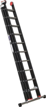 Afbeeldingen van KELFORT Reformladder ALU/zwart met stabilisatiebalk