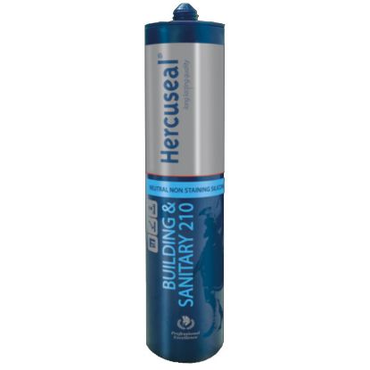Afbeeldingen van HERCUSEAL Siliconenkit Building & Sanitary 210 antraciet 310ML