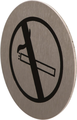 Afbeeldingen van OXLOC Symboolplaat RVS niet roken 75MM