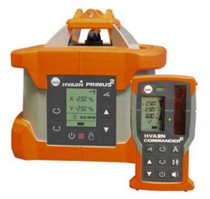 Afbeeldingen van NEDO Rotatielaser PRIMUS 2 HVA2N inclusief laserontvanger COMMANDER 2 HVA2N(laserontvanger met radiografische afstandsbediening), Heavy-Duty baakklem, Quick-Fix, accu's, lader en koffer laser-klasse 3R 472061