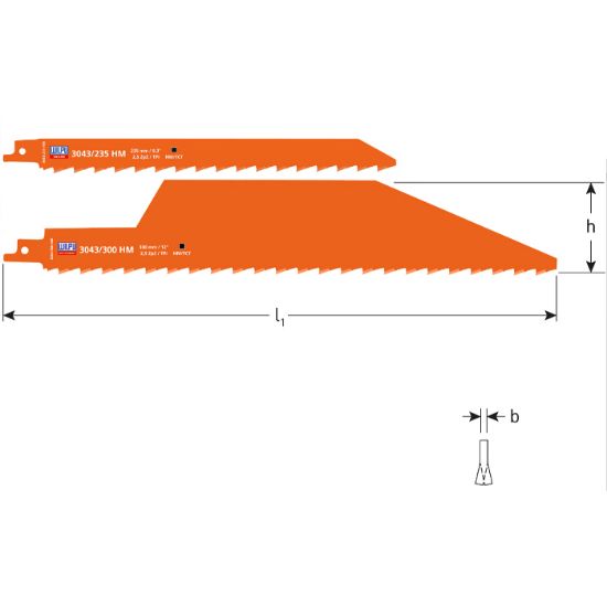 Afbeeldingen van WILPU Reciprozaagblad WILPU 3043/235 HM / S1543HM