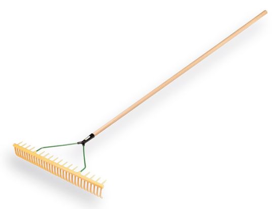 Afbeeldingen van Gras-/hooihark kunststof met TAUARI steel