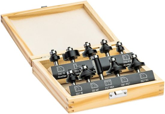 Afbeeldingen van Bovenfreesset HM kantenfrees 8MM 10x