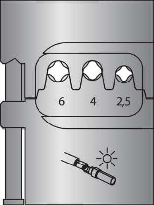 Afbeeldingen van GEDORE Krimpbek t.b.v. Solarlok 2,5-4-6MM²