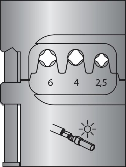 Afbeeldingen van GEDORE Krimpbek t.b.v. Solarlok 2,5-4-6MM²