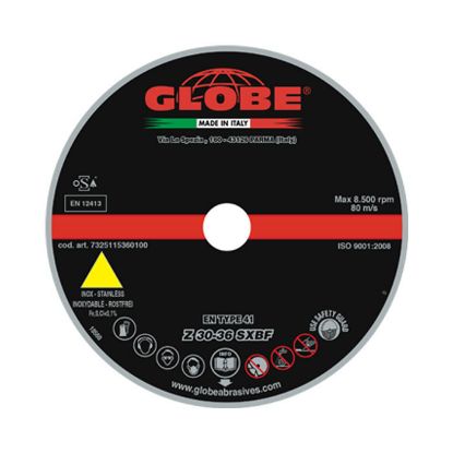 Afbeeldingen van GLOBE Doorslijpschijf G1443 RVS Z-30-36-SX 125X2,5X22,2MM