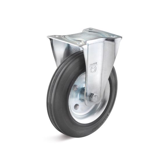 Afbeeldingen van Bokwiel massief rubber 120KG 140MM