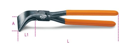 Afbeeldingen van BETA Plaatbuigtang 45° gebogen 280MM 1078 280