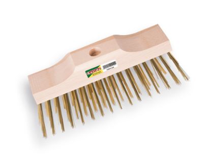 Afbeeldingen van SOLIDE Staaldraadbezem-/scrubbezem met verzinkt staaldraad