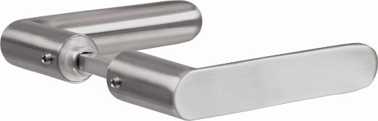 Afbeeldingen van OXLOC Deurkruk L-model Woerden RVS mat 37-42MM