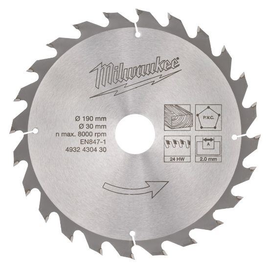 Afbeeldingen van CIRCULAR SAW BLADE 190X30X24Z-1PC