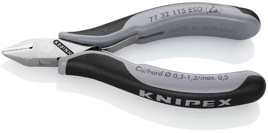Afbeeldingen van KNIPEX Zijsnijtang elektro 7732115ESD DIN9654