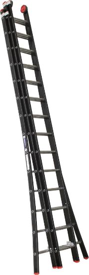 Afbeeldingen van KELFORT Opsteekladder ALU zwart 3X14 9,25M