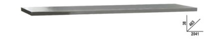 Afbeeldingen van BETA Werkblad RVS gecoat MDF C45PX/3-2,0MT 2040X463MM t.b.v. C45PRO