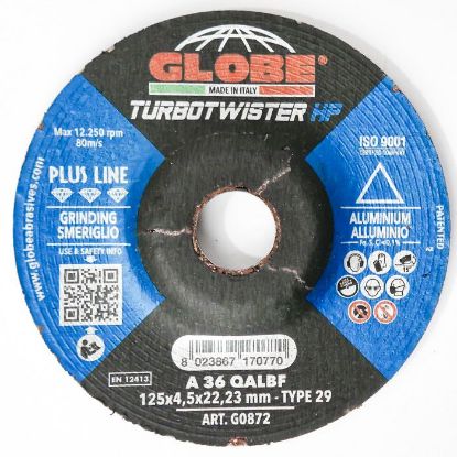 Afbeeldingen van GLOBE Afbraamschijf G0872 ALU A36-ALU 125X22,2MM