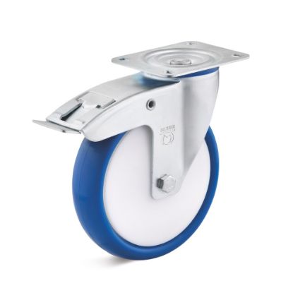 Afbeeldingen van zwenkwiel met rem 250kg