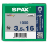 Afbeeldingen van SPAX Spaanplaatschroef verzonkenkop WIROX voldraad PZ2 3,5X16MM