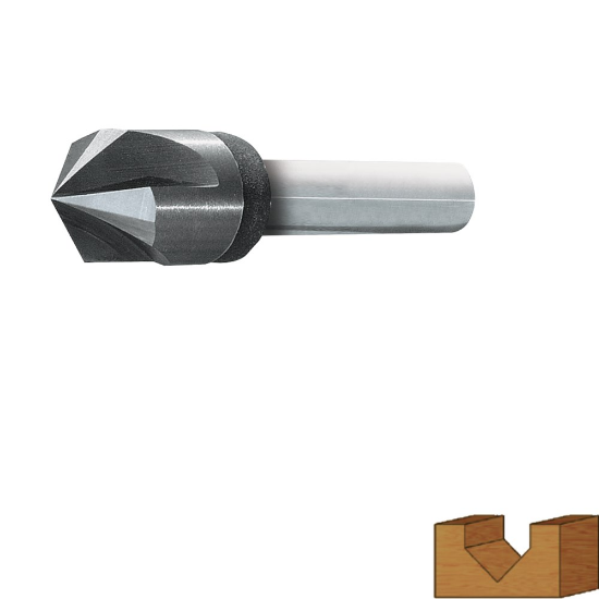 Afbeeldingen van ROTEC V-Groeffrees VHM 60° GOLD 14MM