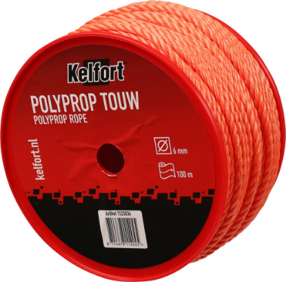 Afbeeldingen van KELFORT Touw polypropyleen oranje 6MM 100M