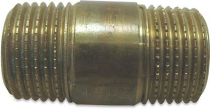 Afbeeldingen van Pijpnippel nr.23 brons ¾" buitendraad 80MM 25bar