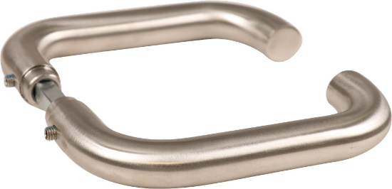 Afbeeldingen van OXLOC Veiligheidsdeurkruk gat L-model Coevorden RVS