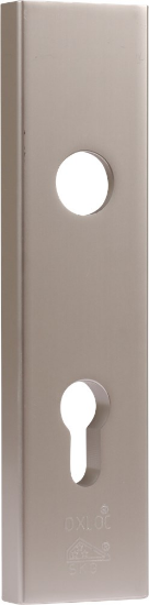 Afbeeldingen van OXLOC Veiligheidskortschild krukgat + profielcilinder buiten rechte hoeken aluminium PC72